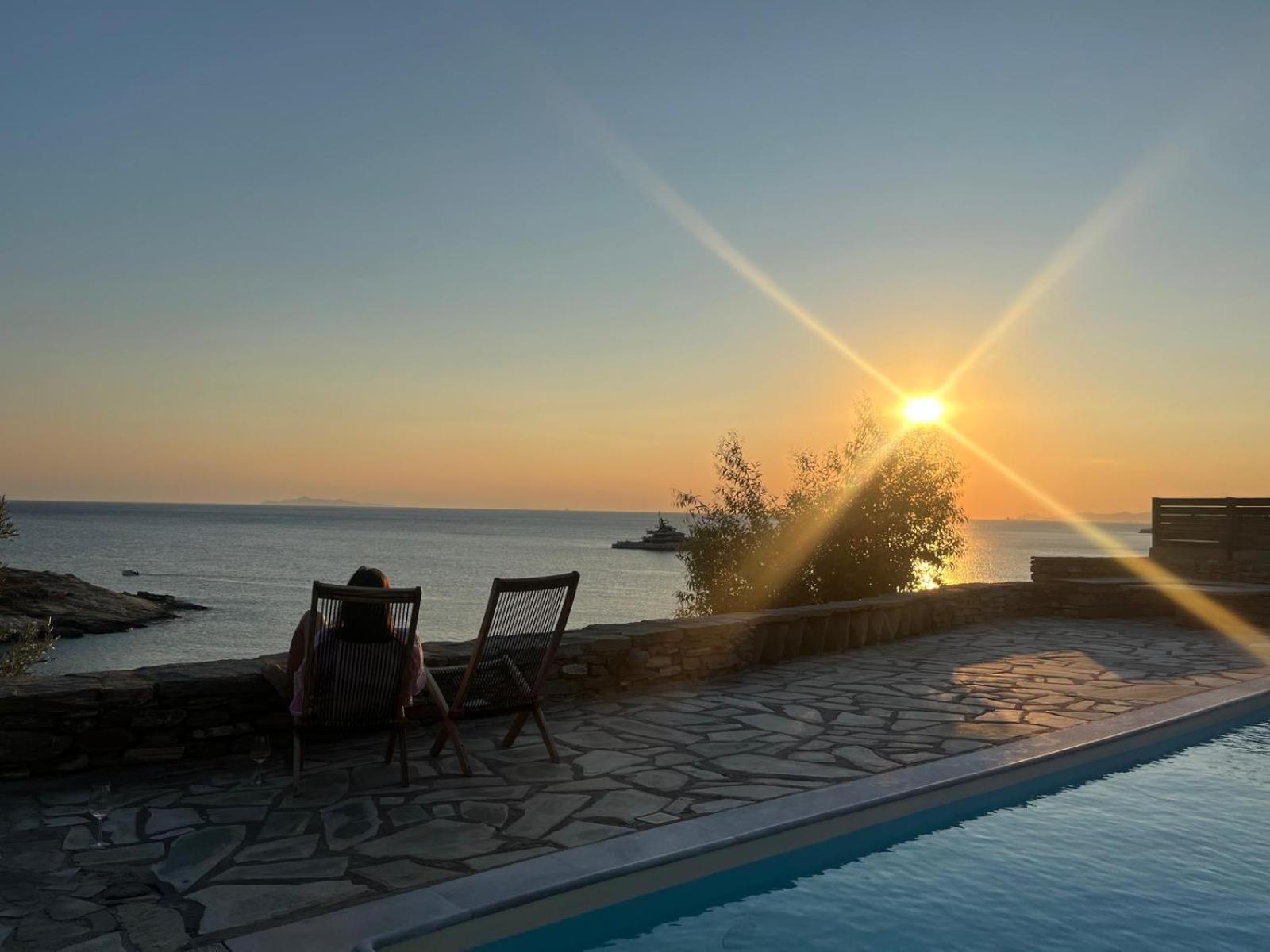 Sunset Villa With Swimming Pool At Tzia Ligia  Extérieur photo